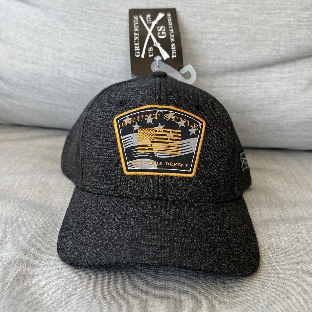 Grunt Style This We'll Defend United States Adjustable Cap Hat NEW Dark Charcoal